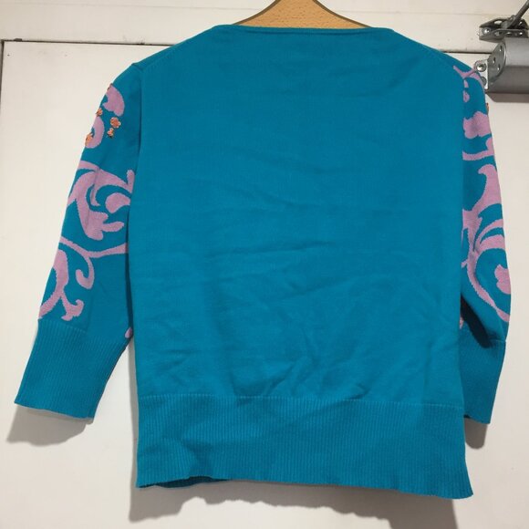 MICHAEL SIMON EMBELLISHED CARDIGAN SWEATERS SIZE L - Picture 7 of 8